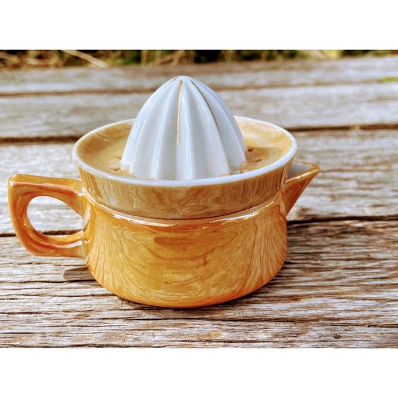 Vintage Lusterware citrus Juicer Reamer Peach - Picture 10 of 11